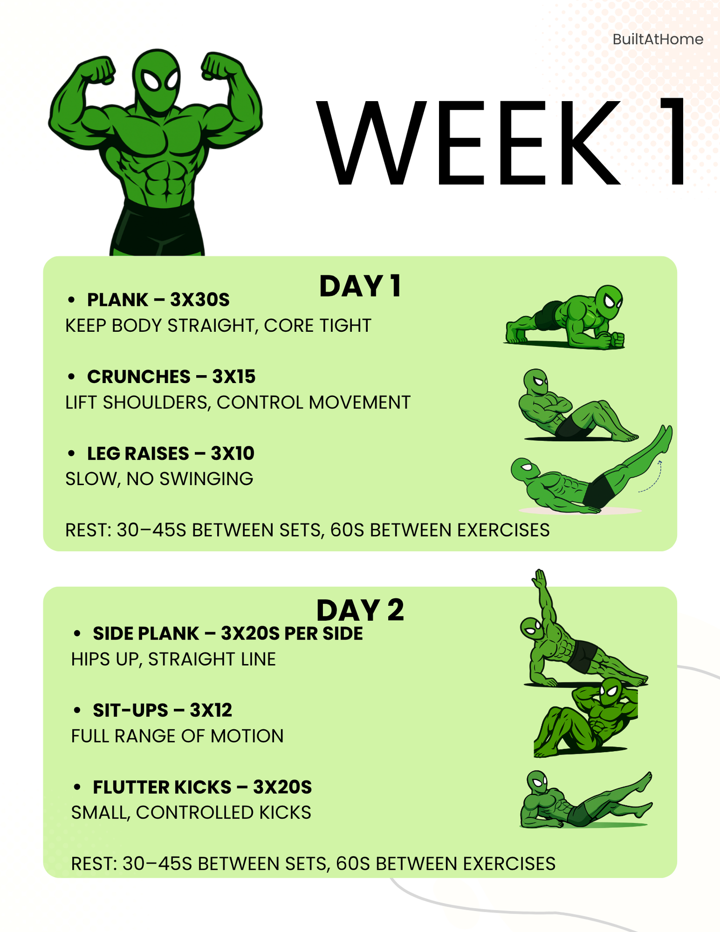 30-Day Abs & Core Challenge (No Equipment)