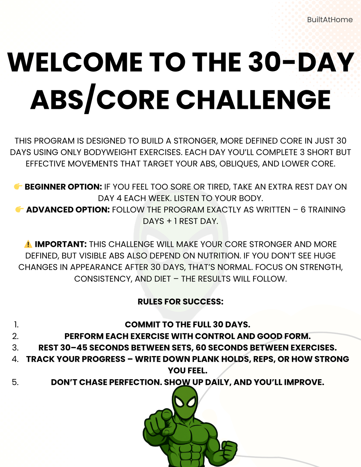 Core Challange BuiltAtHome 30-Day Abs & Core Challenge | Define Your Core in 4 Weeks
